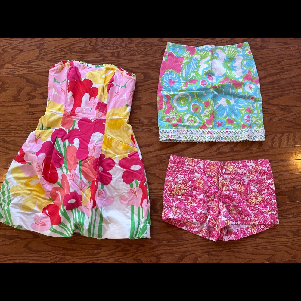 Lilly Pulitzer shorts, skirt